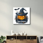 Happy Halloween | Halloween Style Glass Wall Art - Artdesigna