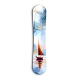 Minimal Sailboat | Snowboard Glass Wall Art