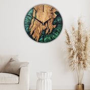 Green Forest Timekeeper | Premium Handmade Wall Clocks - Artdesigna