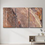 Terracotta Marble Trio | Glass Wall Art