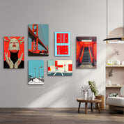 Urban Radiance & Architectural Harmony Gallery Glass Wall Art Set - Artdesigna