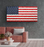 US Flag | Premium Wood Handmade Wall Sculpture - Limited Edition - Artdesigna