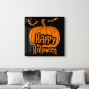 Happy Halloween 2 | Halloween Style Glass Wall Art - Artdesigna