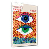 Yayoi Kusama Double Eye Japanese Pop Art | Glass Wall Art
