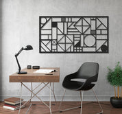 ・"Abstract Lines Horizontal"・Premium Metal Wall Art - Limited Edition - ArtDesigna Glass Printing Wall Art