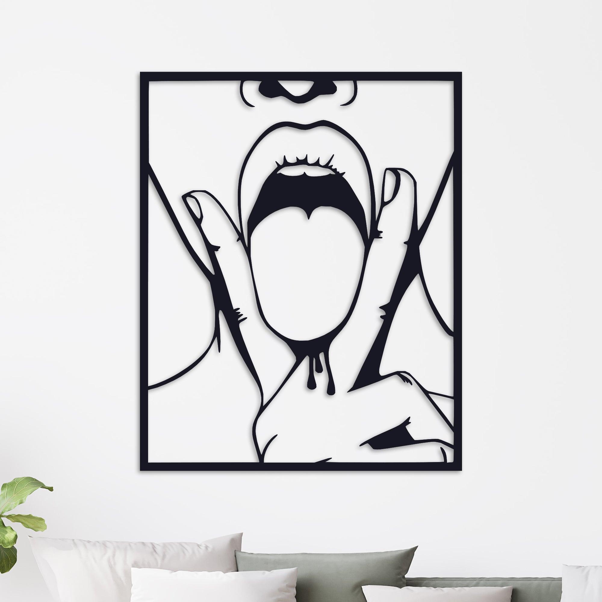 ・"V Tongue"・Premium Metal Wall Art - Limited Edition - ArtDesigna Glass Printing Wall Art