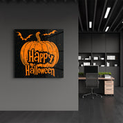 Happy Halloween 2 | Halloween Style Glass Wall Art - Artdesigna