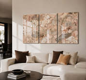 Blush Mosaic Trio | Glass Wall Art