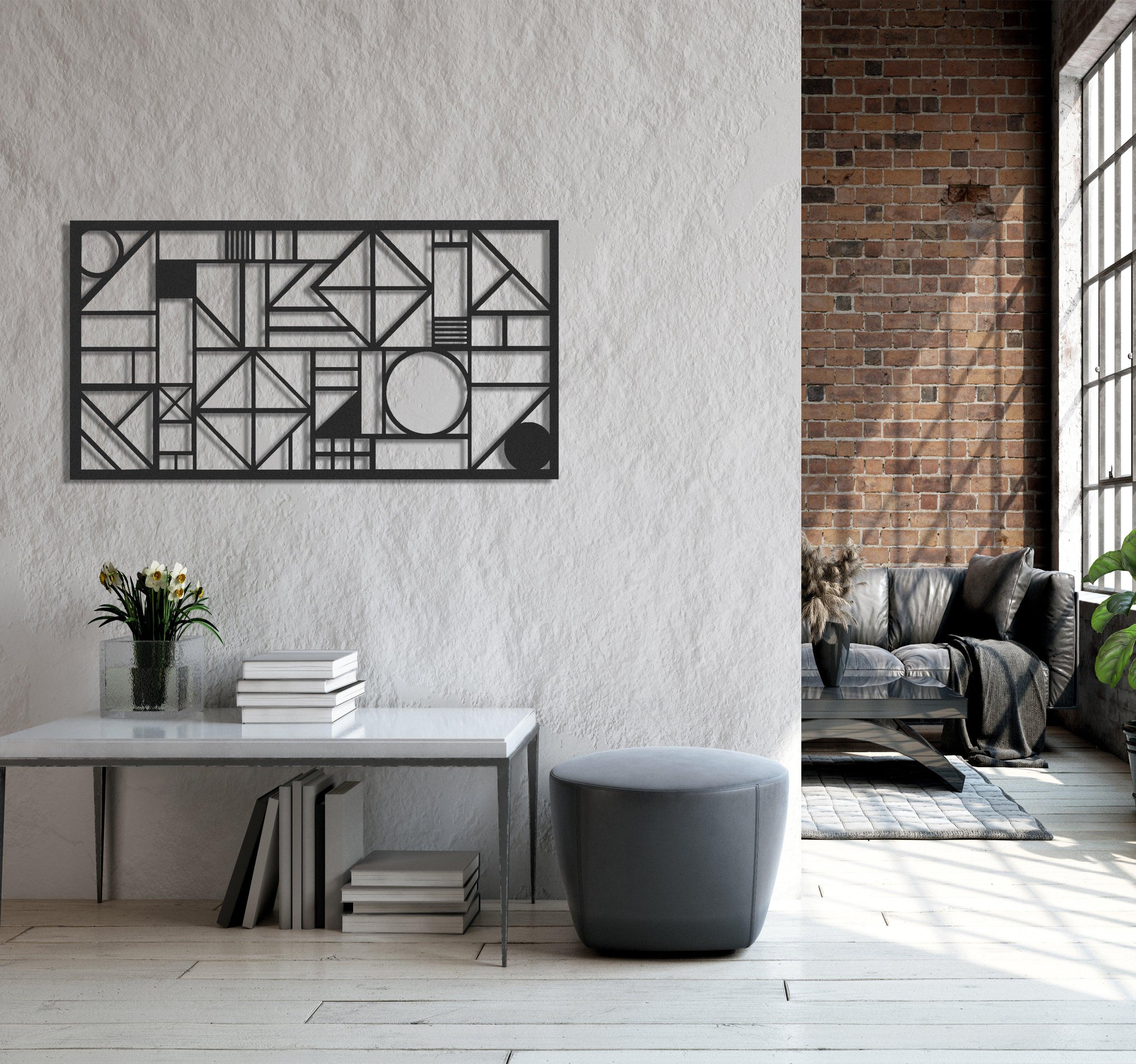 ・"Abstract Lines Horizontal"・Premium Metal Wall Art - Limited Edition - ArtDesigna Glass Printing Wall Art