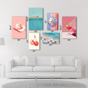 Summer Bliss & Retro Vibes Gallery Glass Wall Art Set - Artdesigna