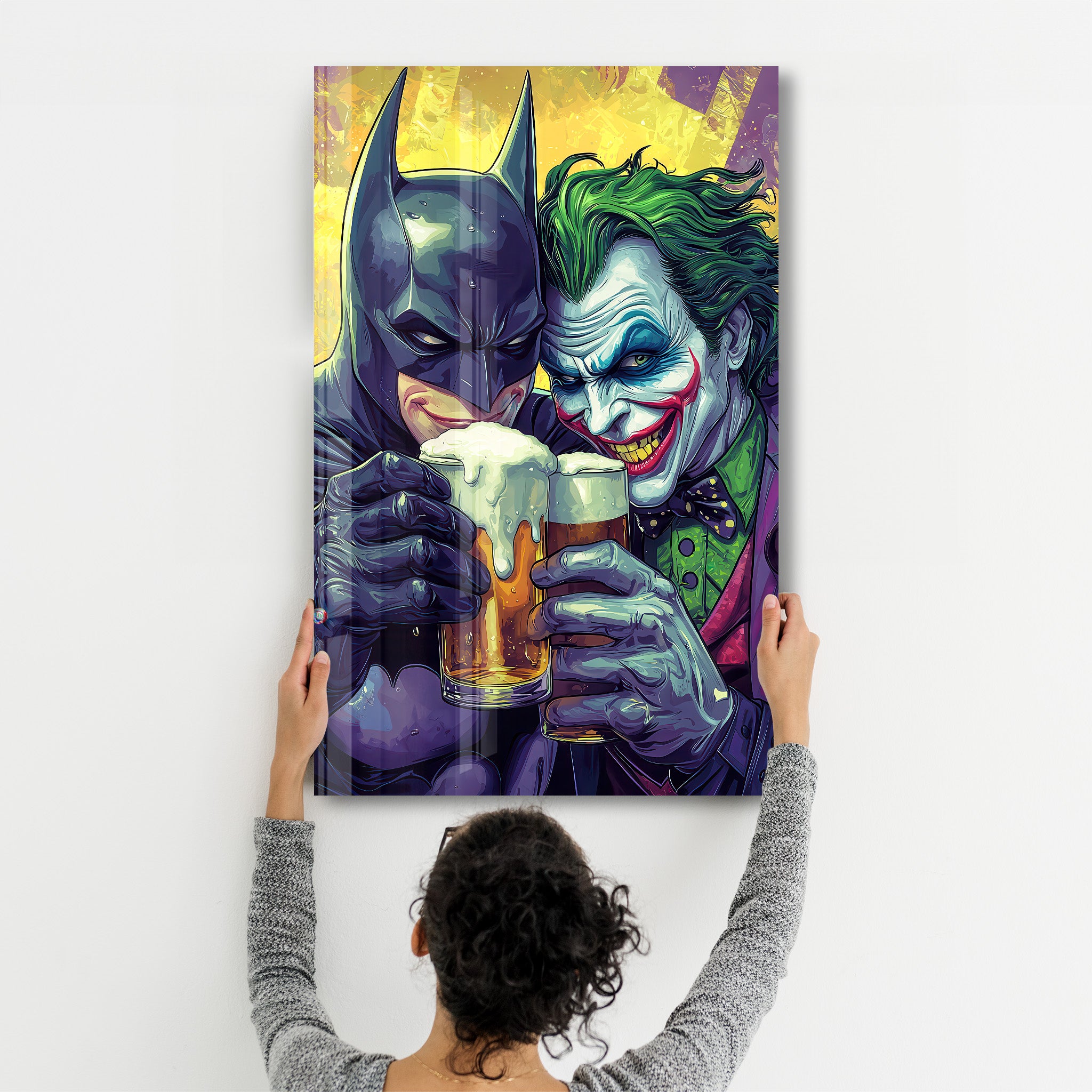 Cheers B&J | Glass Wall Art - Artdesigna