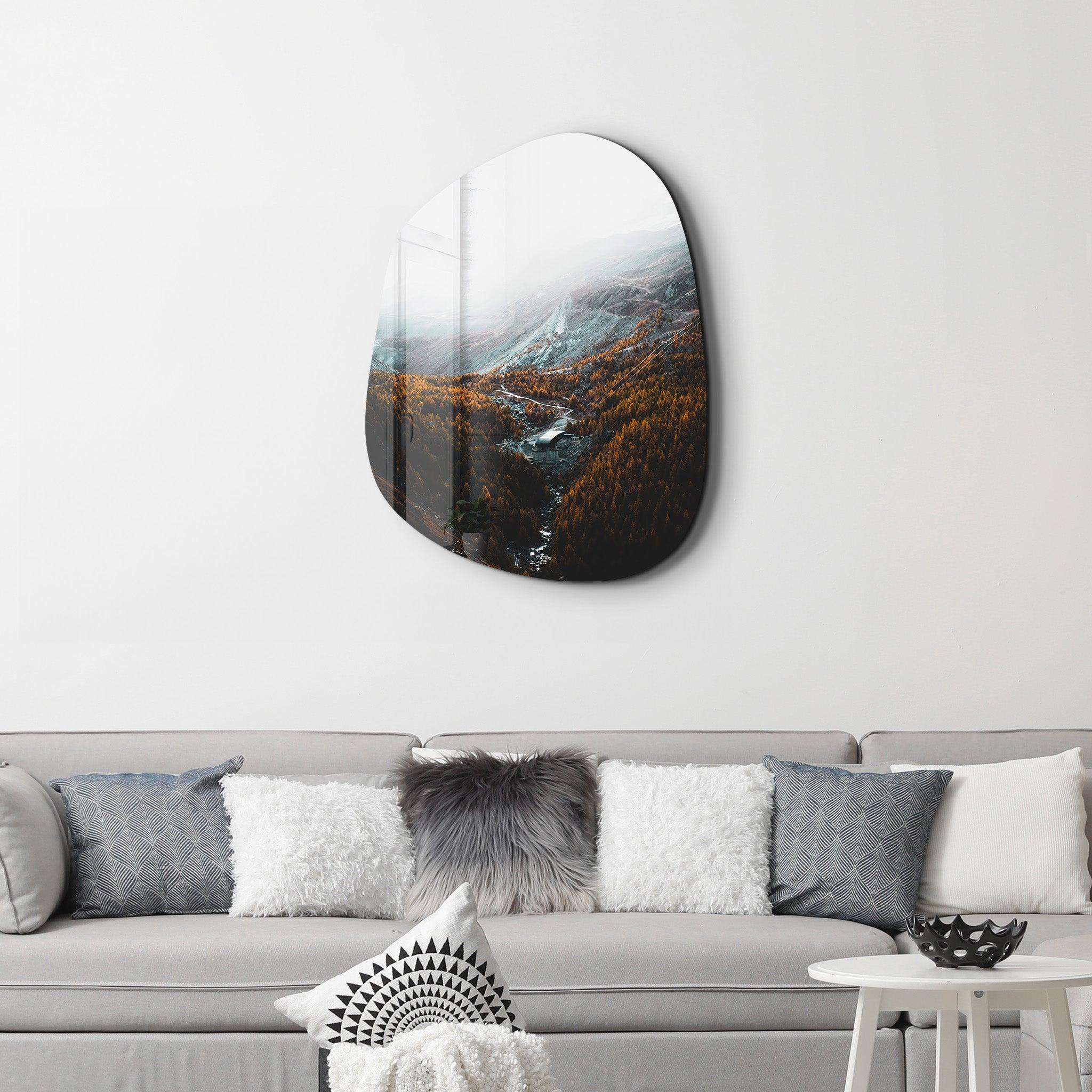 ・"The Hill"・Amorphous Collection Glass Wall Art - ArtDesigna Glass Printing Wall Art