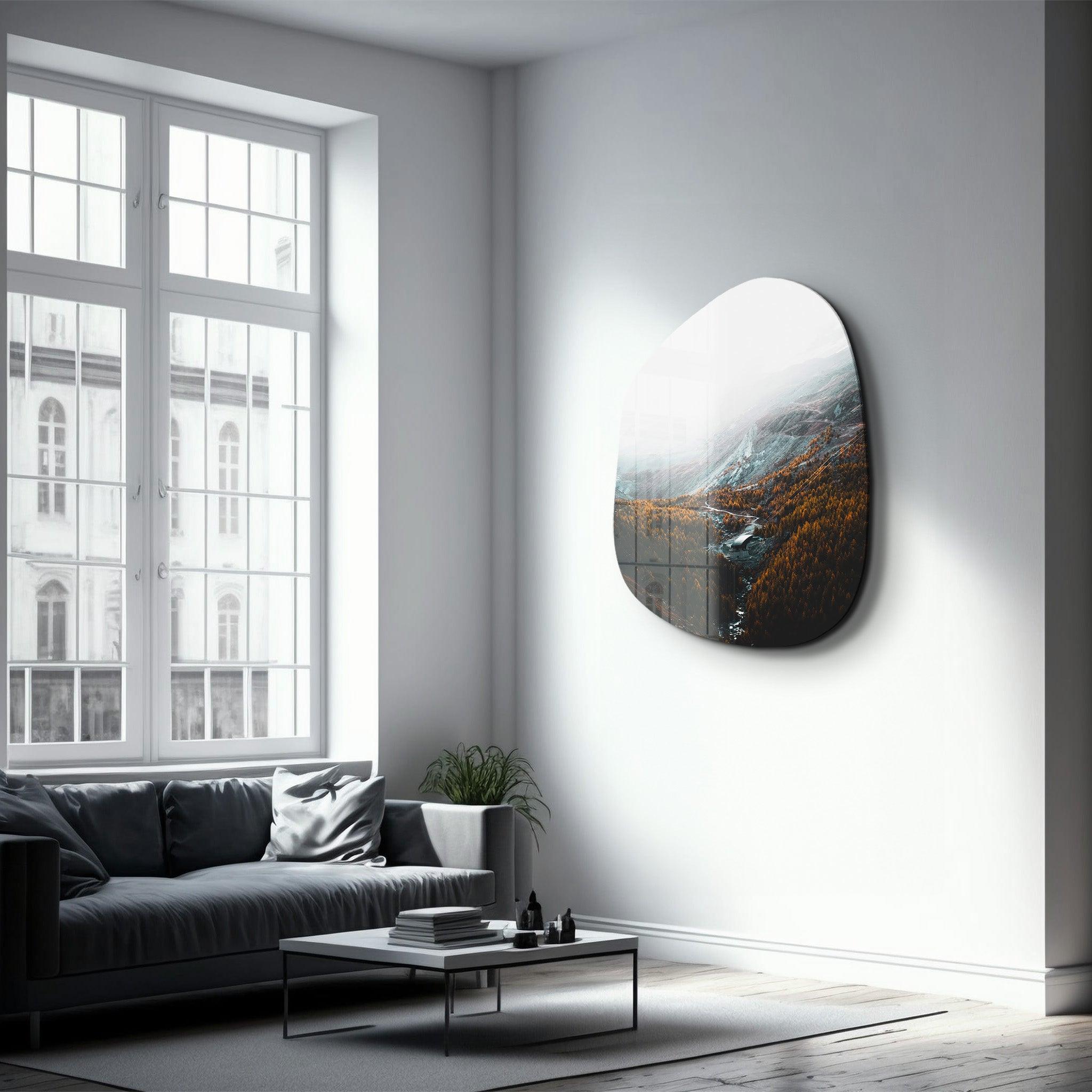 ・"The Hill"・Amorphous Collection Glass Wall Art - ArtDesigna Glass Printing Wall Art