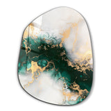 Green on Beige | Glass Wall Art