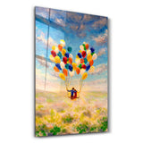 Abstract Colorful Baloons | Glass Wall Art