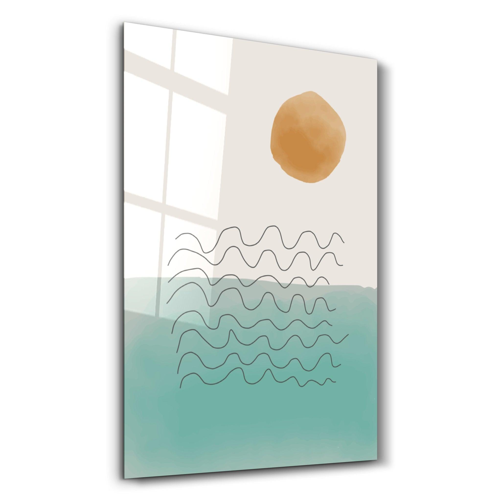 Abstract Shapes V14 | Glass Wall Art - Artdesigna