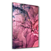 Pink Wave Pattern | Glass Wall Art - Artdesigna