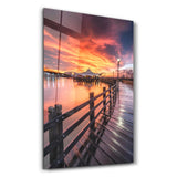 Black Pier | Glass Wall Art