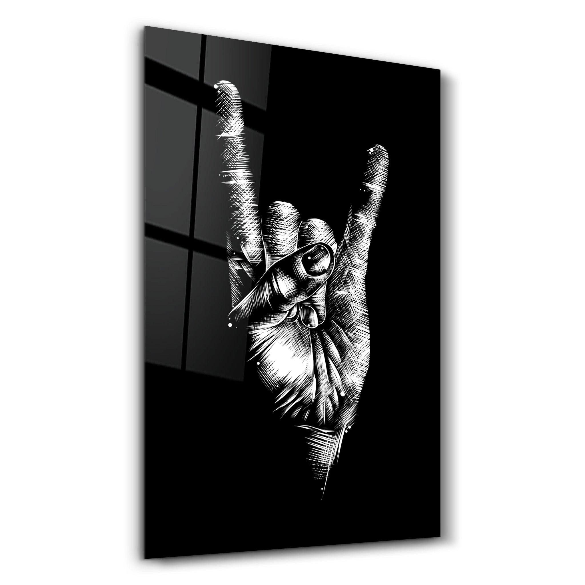 Forever Rock N Roll | Glass Wall Art - Artdesigna