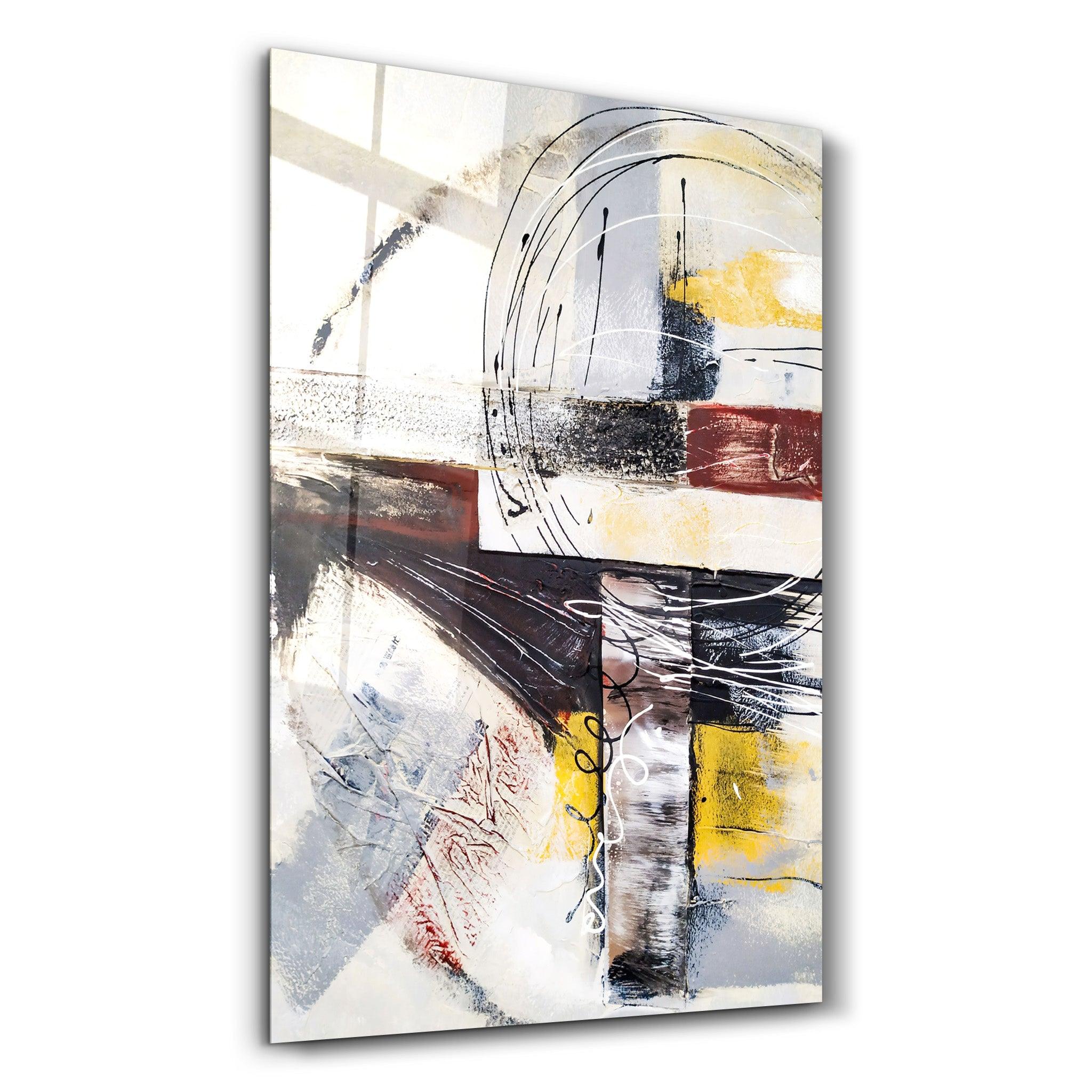 Abstract Oil Painting | Glass Wall Art - Artdesigna