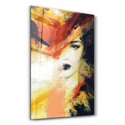 Disappearing Woman Face | Glass Wall Art - Artdesigna