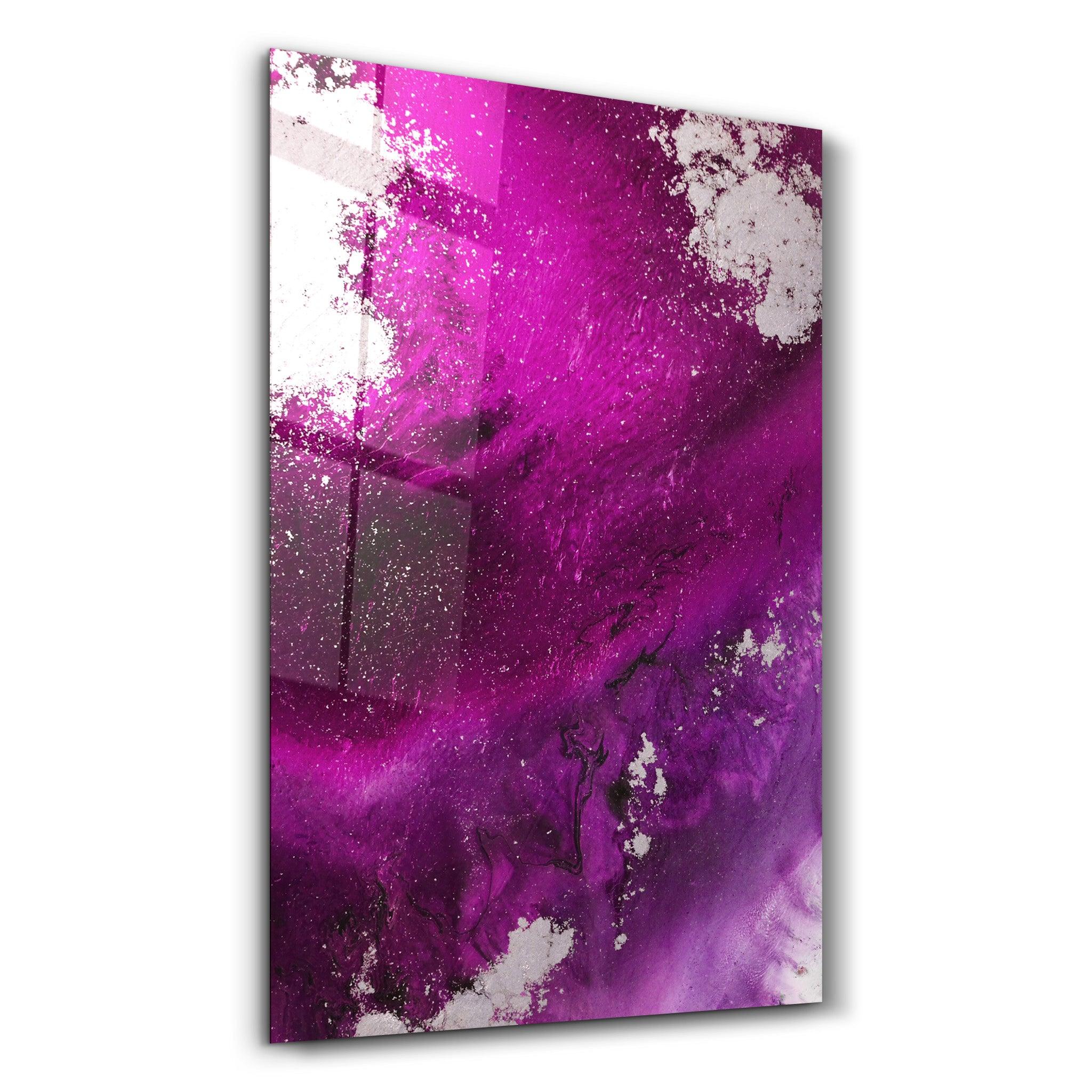 Bird's Eye In Purple V3 | Glass Wall Art - Artdesigna