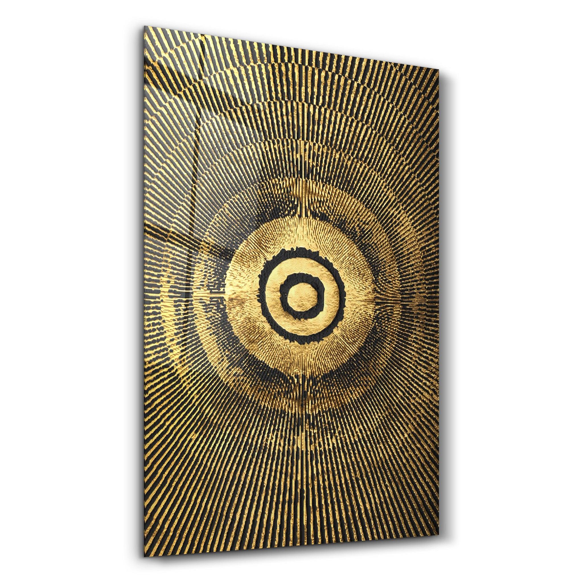 Gold Circle V3 | Glass Wall Art - Artdesigna