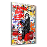 Banksy - Follow Your Dreams Monkey | Glass Wall Art