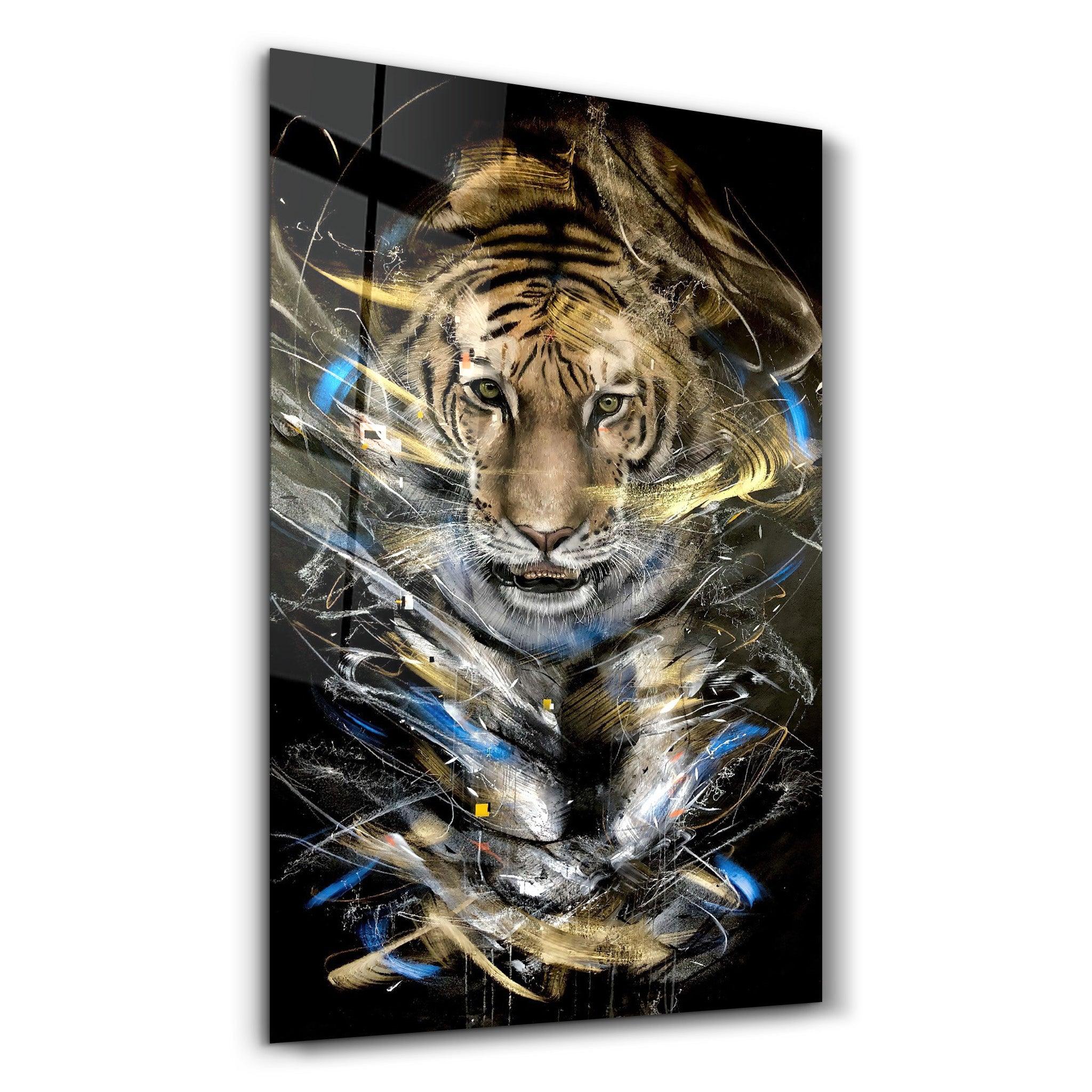 Roar of the Wild | Glass Wall Art - Artdesigna