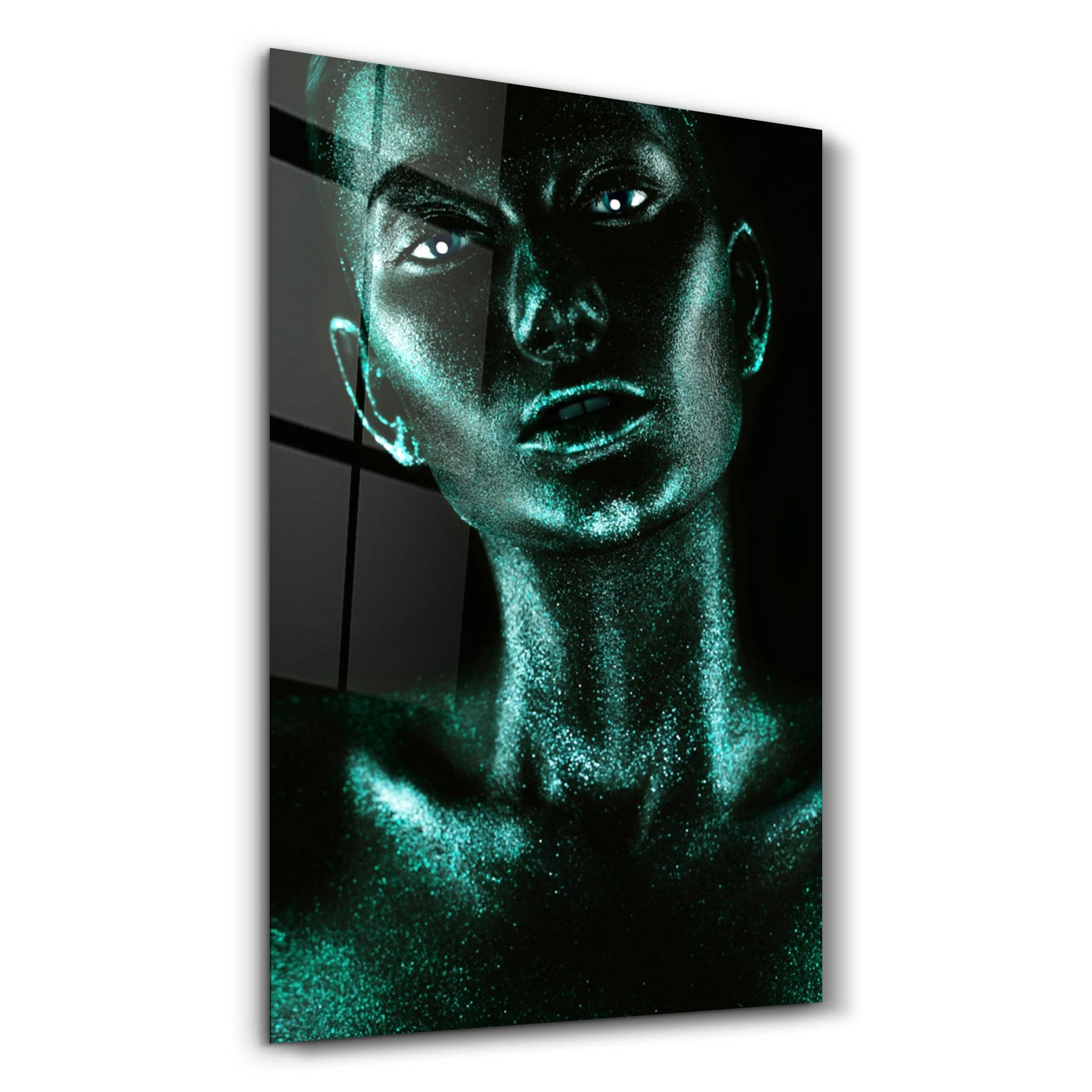 Triteia Green | Glass Wall Art - Artdesigna