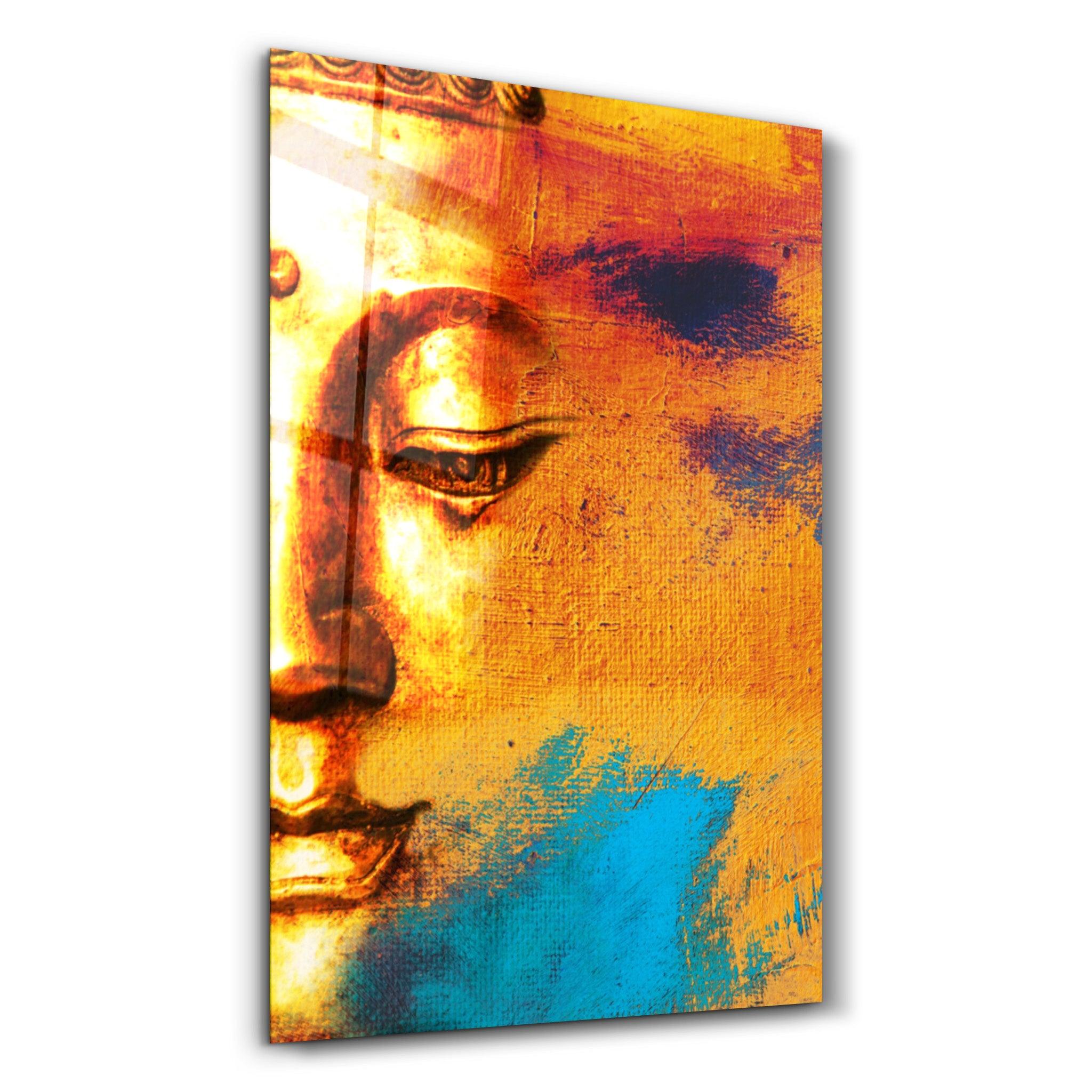 Buddha Portrait | Glass Wall Art - Artdesigna