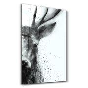 Deer | Glass Wall Art - Artdesigna