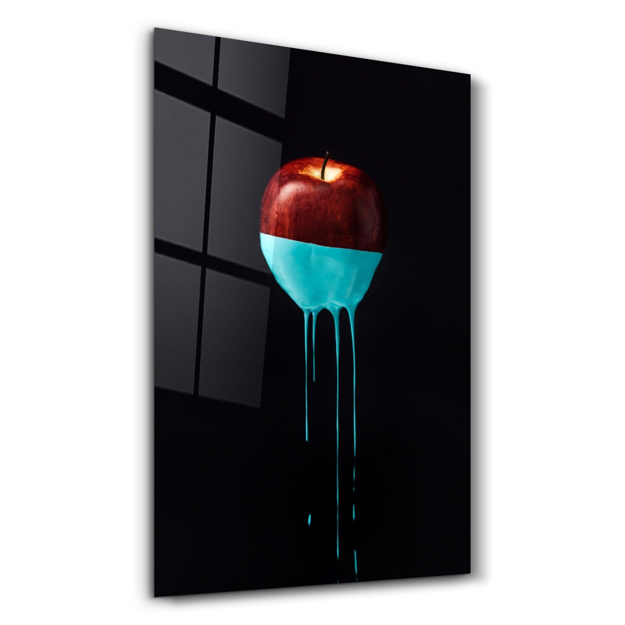 Abstract Apple | Glass Wall Art - Artdesigna