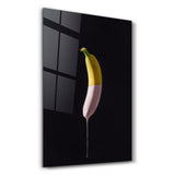 Abstract Banana | Glass Wall Art