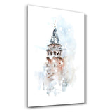 Abstract Historical Building | Glass Wall Art