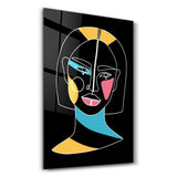 Modern Line Abstract V10 | Glass Wall Art