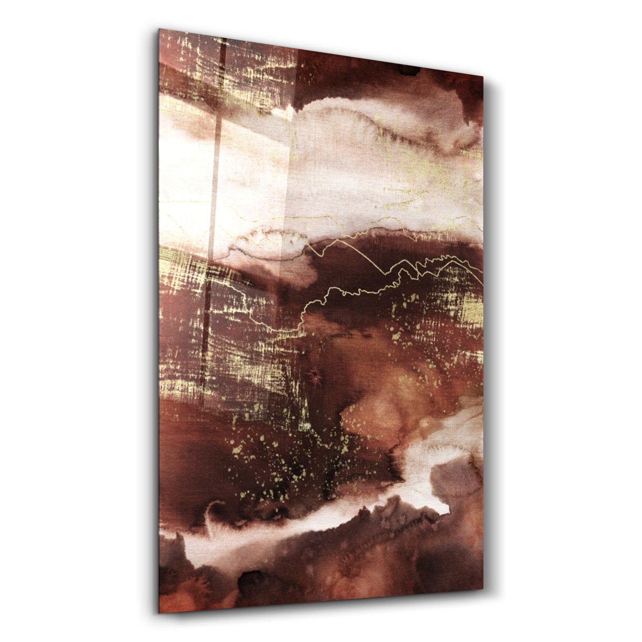 Brown Abstract Pattern | Glass Wall Art - Artdesigna