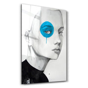 Blue Eye | Glass Wall Art - Artdesigna