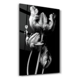 Black White Flower 2 | Glass Wall Art