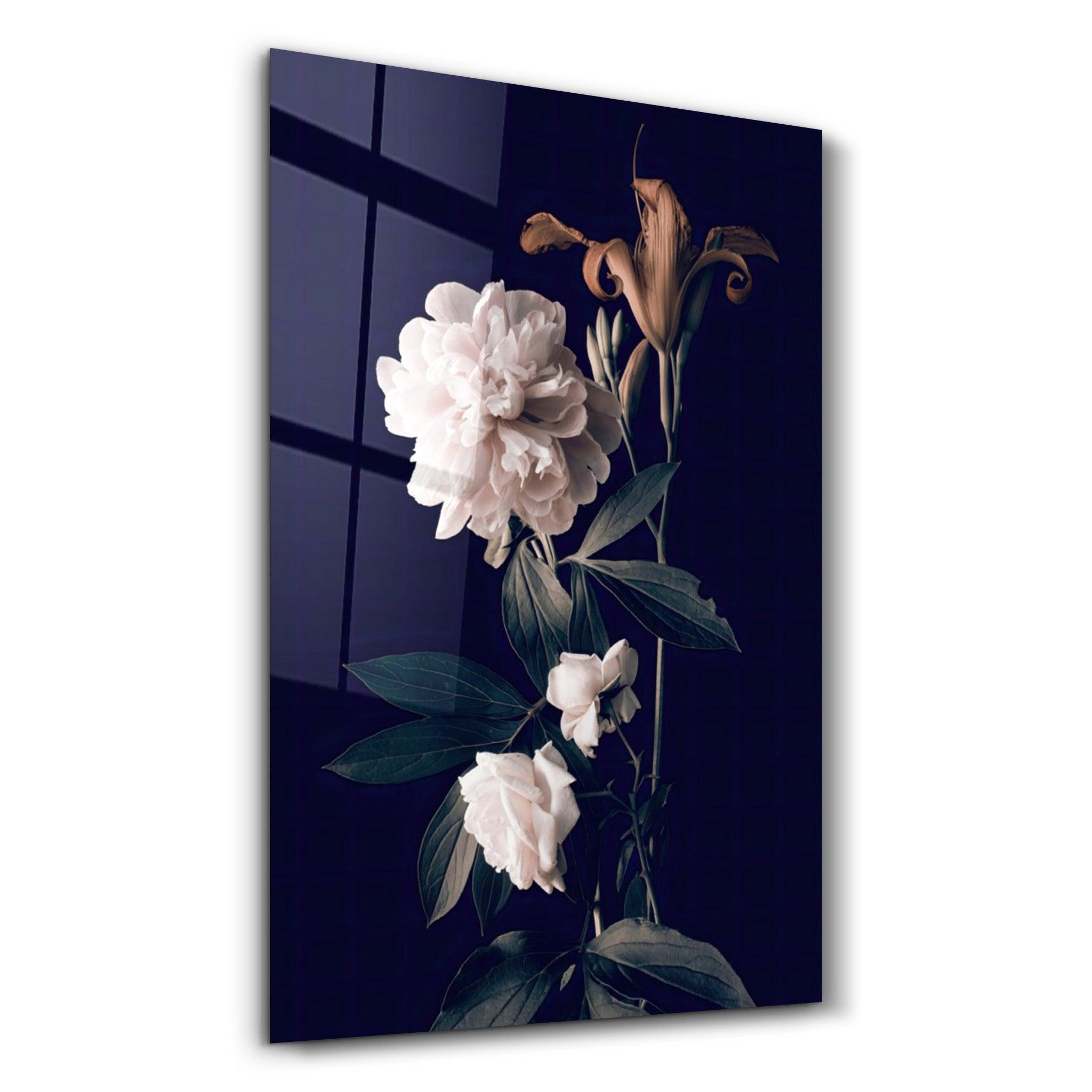 Flowers 2 | Glass Wall Art - Artdesigna