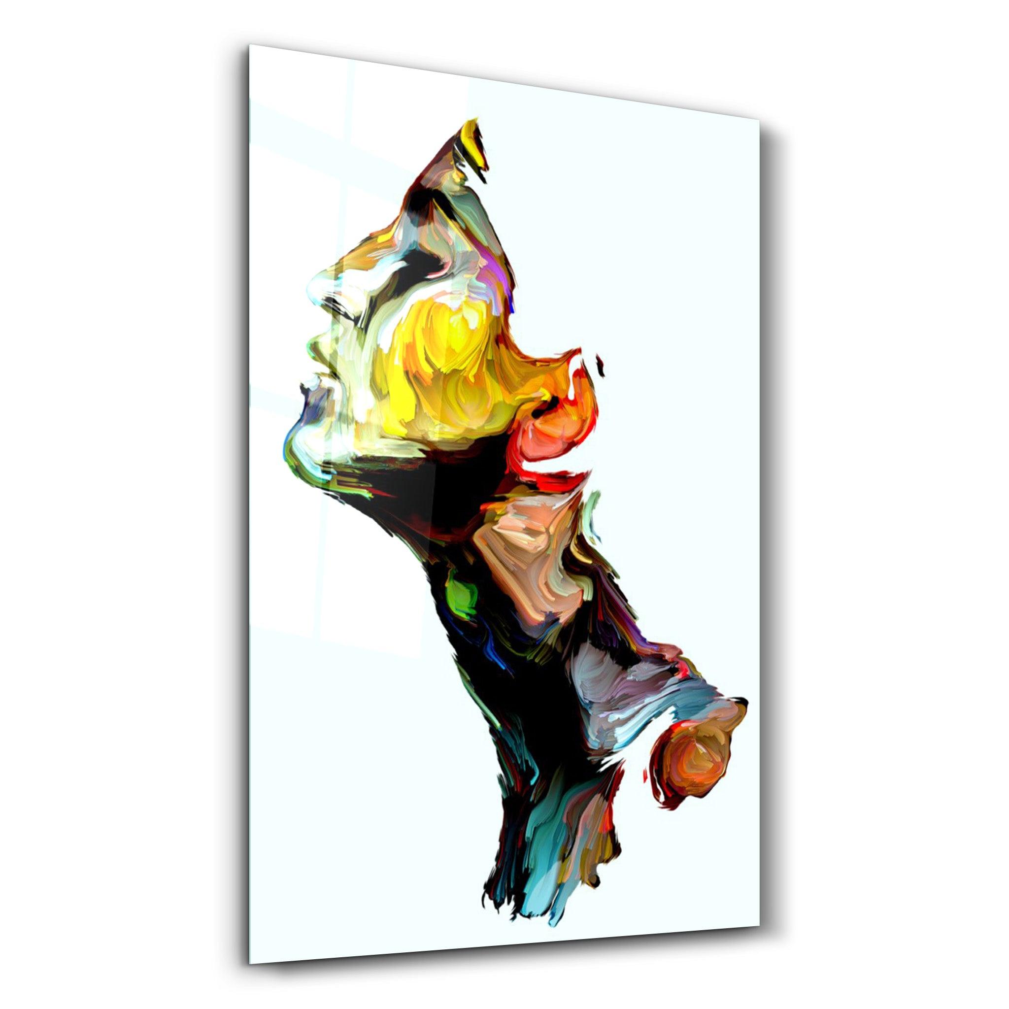 Painted Face | Glass Wall Art - Artdesigna