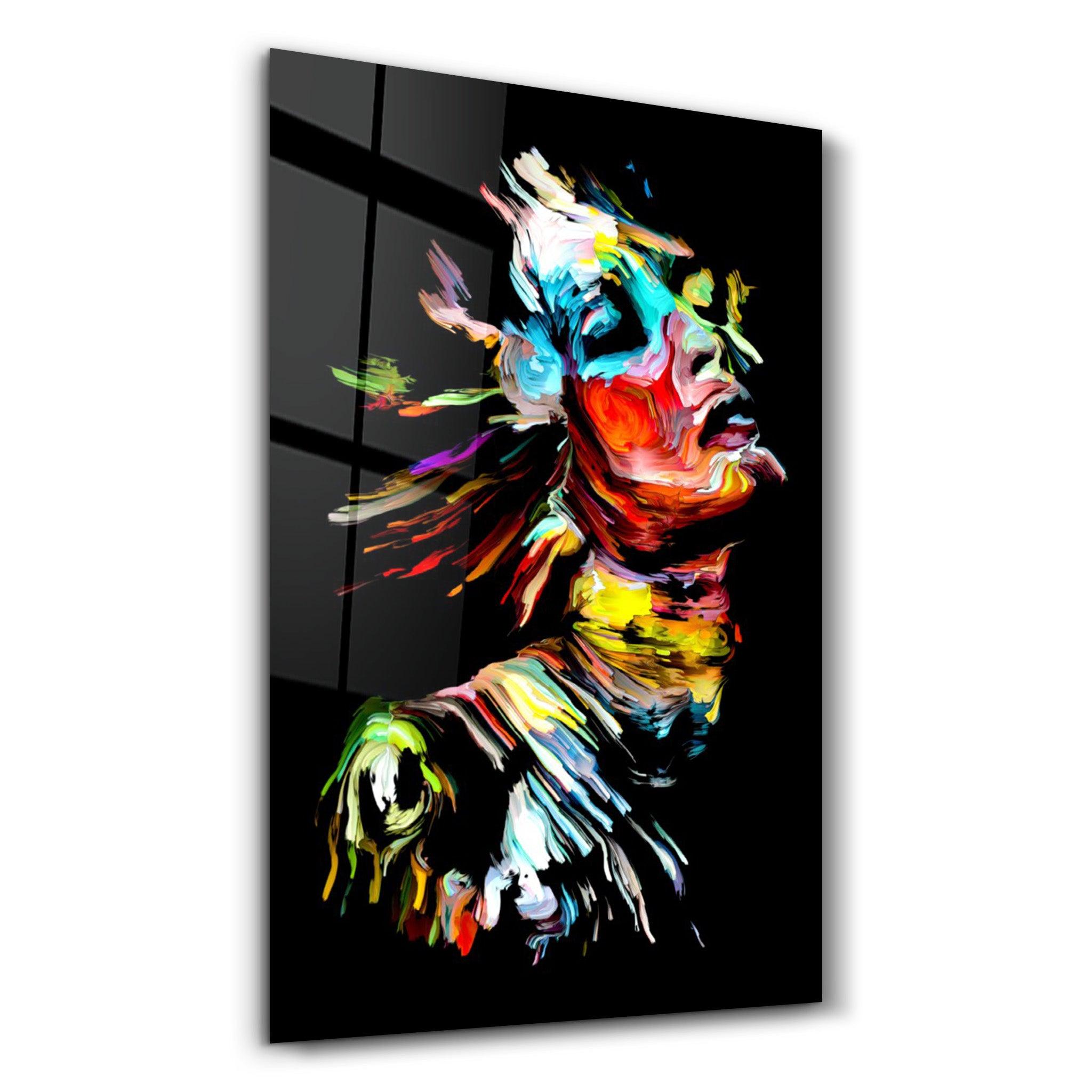 AbstractMan V2 | Glass Wall Art - Artdesigna