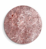 Marble Stone Off Red | Rounded Glass Wall Art
