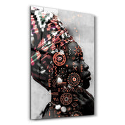 African Queen | Glass Wall Art - Artdesigna