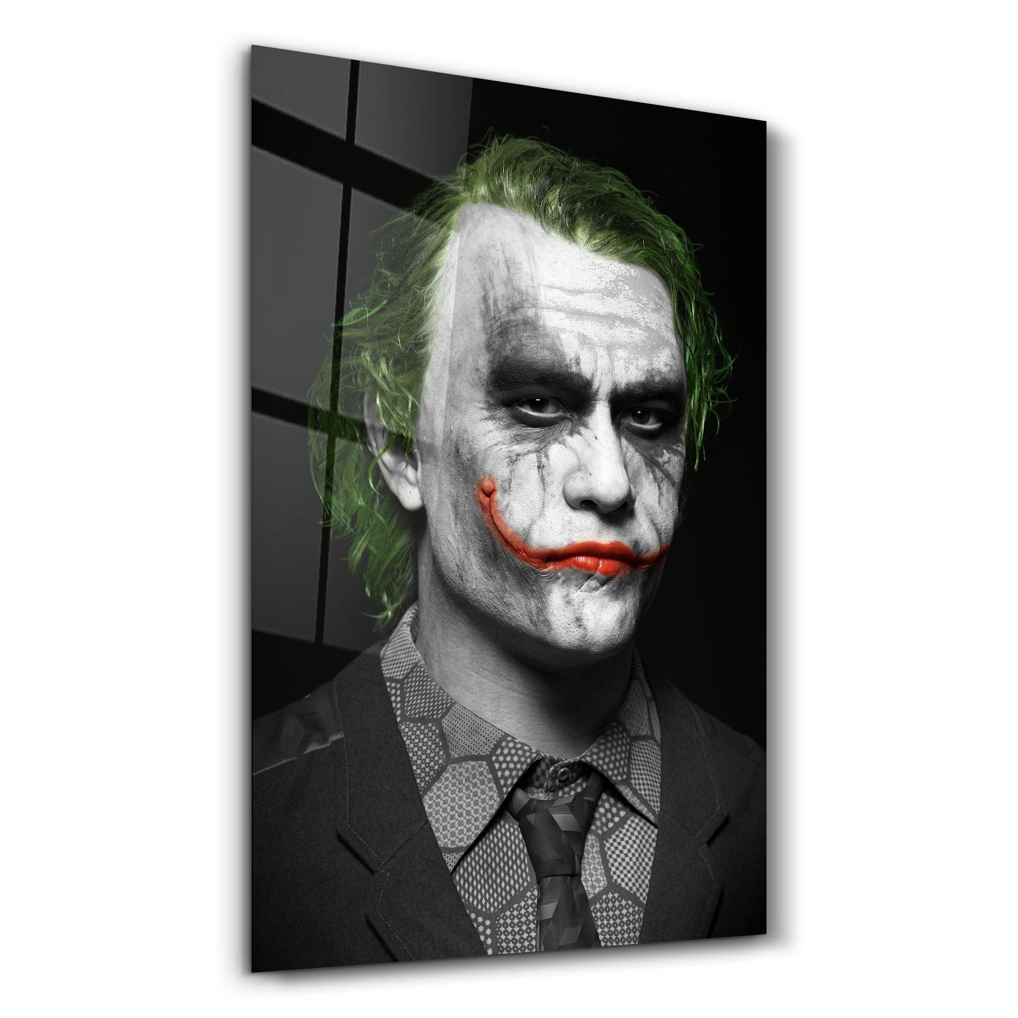 The Joker - Heath Ledger | Glass Wall Art - Artdesigna