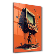 Gamer Boy Adventure | Secret World Collection Glass Wall Art - Artdesigna