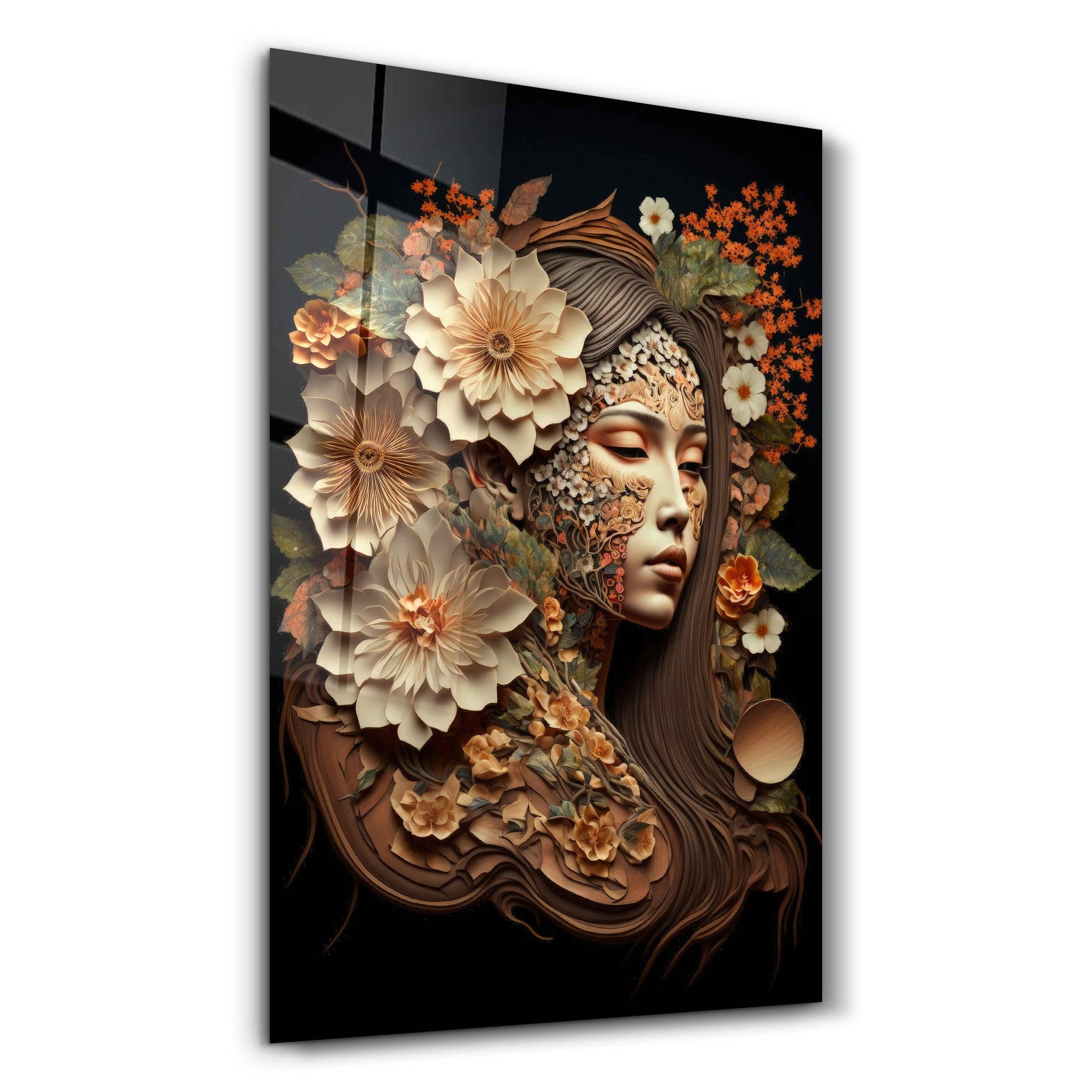 Queen of Nature | Secret World Collection Glass Wall Art - Artdesigna