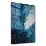 Blue Oil Painting - Abstract | Designer's Collection Glass Wall Art