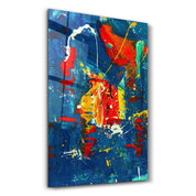 Oil Painting - Abstract | Designer's Collection Glass Wall Art - Artdesigna