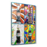 Retro Design Coke Bottles | Glass Wall Art